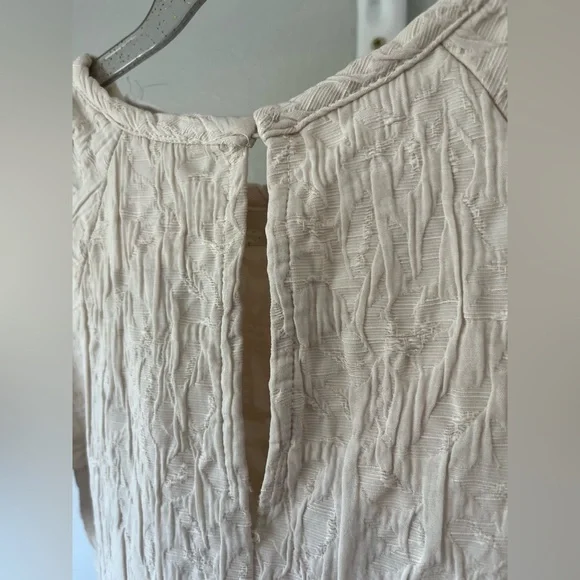 Zara Cream Textured Kids Dress - Picture 7 of 9